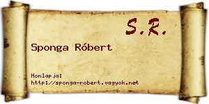 Sponga Róbert névjegykártya