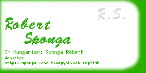 robert sponga business card